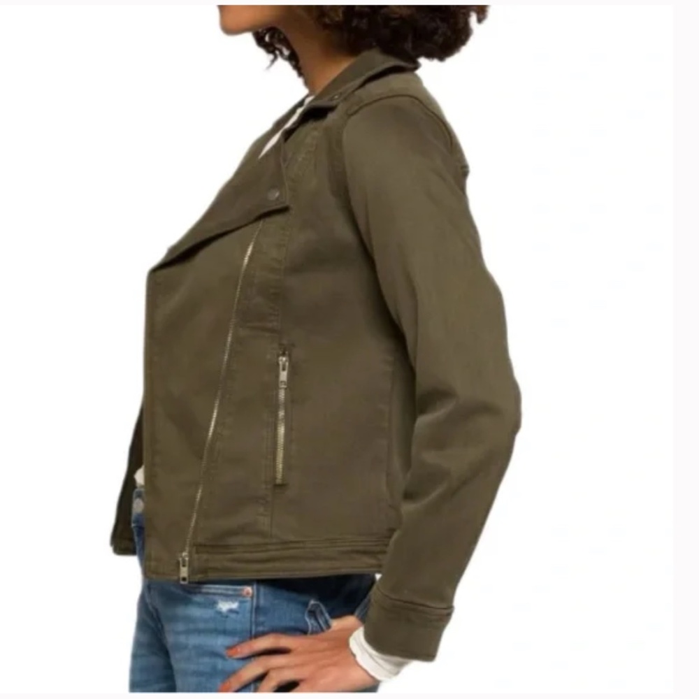 Liverpool Bradford Moto Denim Jacket Olive xl - Picture 3 of 6